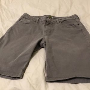 Gray denim shorts